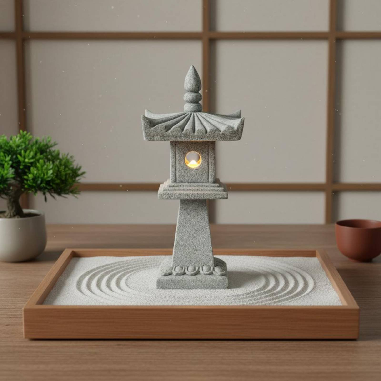 Farol de Piedra en Miniatura c - Bonsai Garden Decor reseña y precio