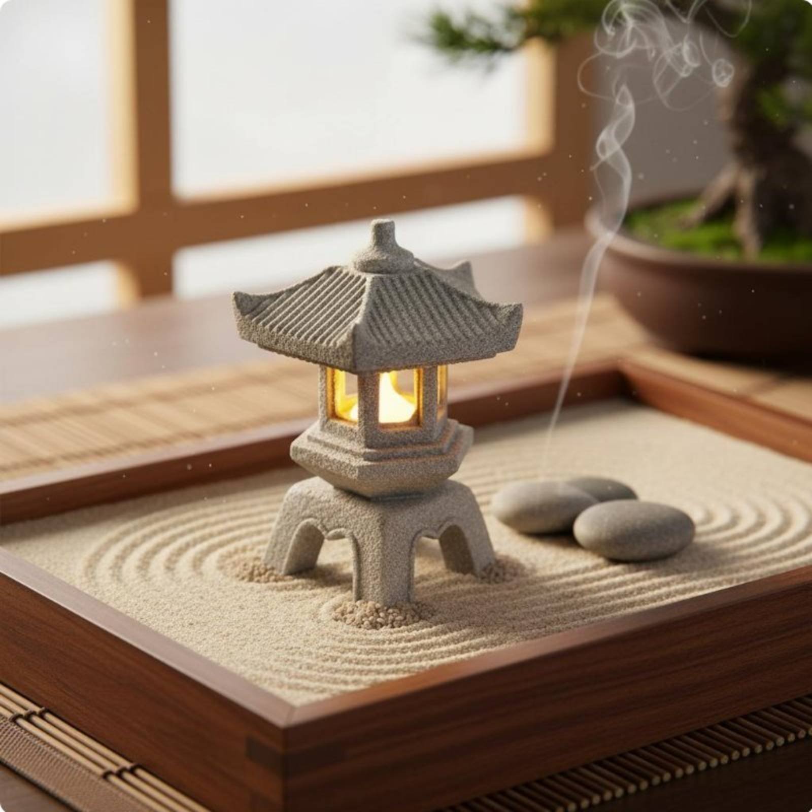 Farol de Piedra en Miniatura c - Bonsai Garden Decor reseña y precio