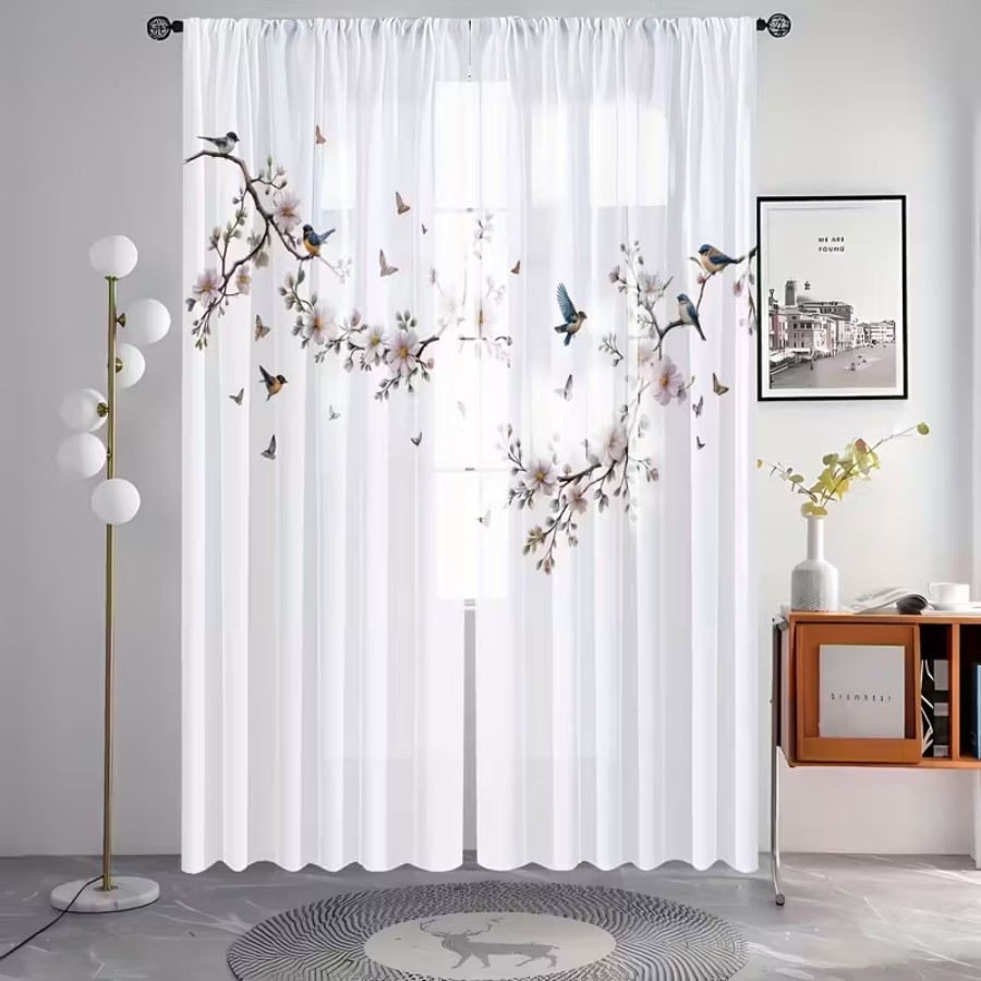 2 Cortinas Transparentes con E - Bonsai Garden Decor reseña y precio