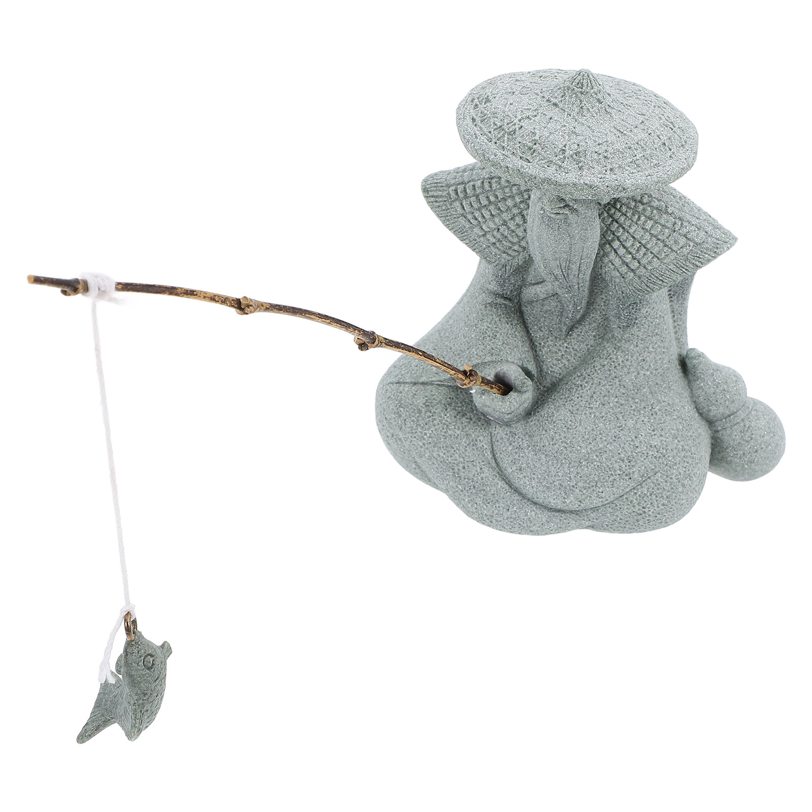 Estatua de Pescador en Miniatu - Bonsai Garden Decor reseña y precio