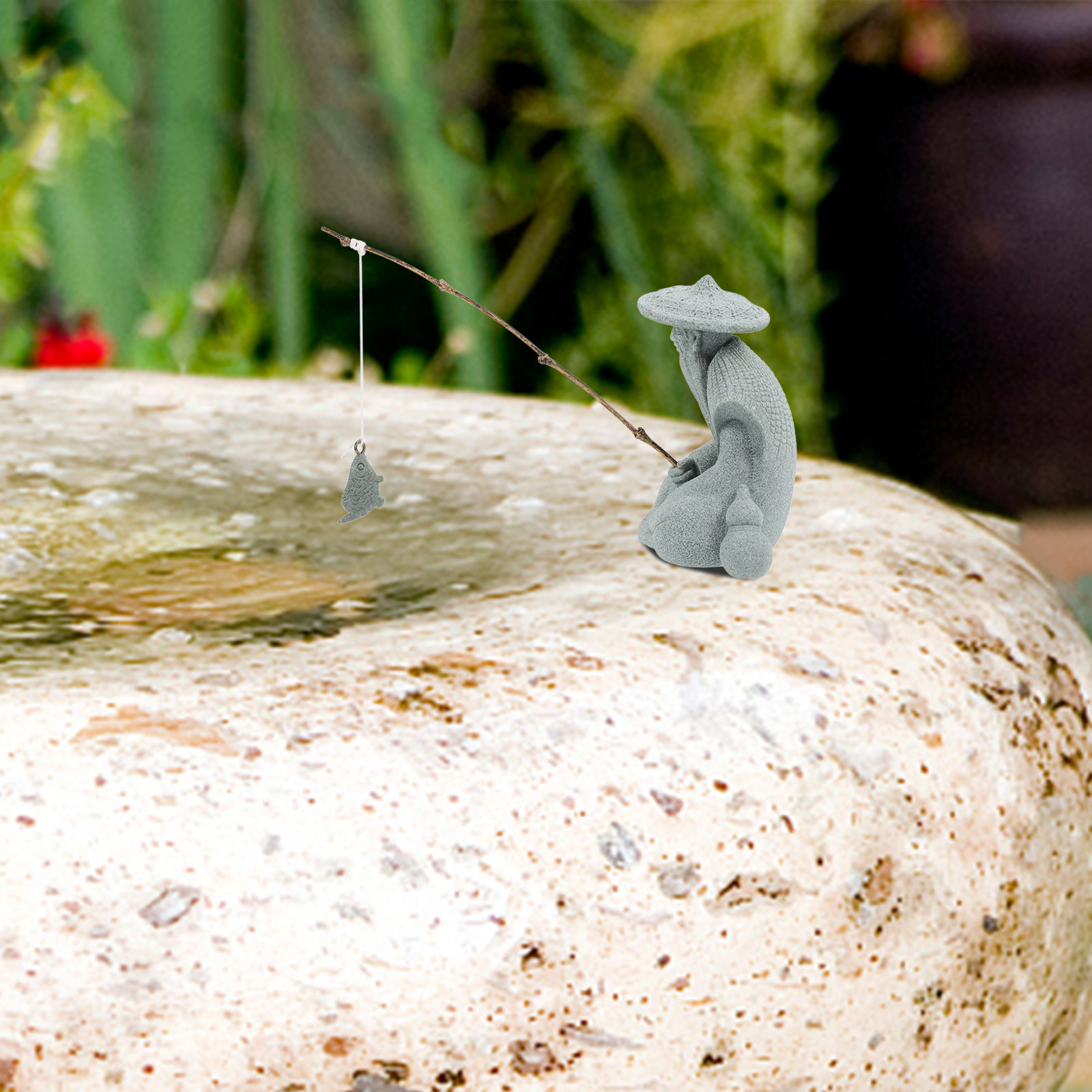 Estatua de Pescador en Miniatu - Bonsai Garden Decor reseña y precio